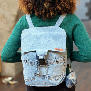 Sac à dos Alya mixte jeans bleu clair